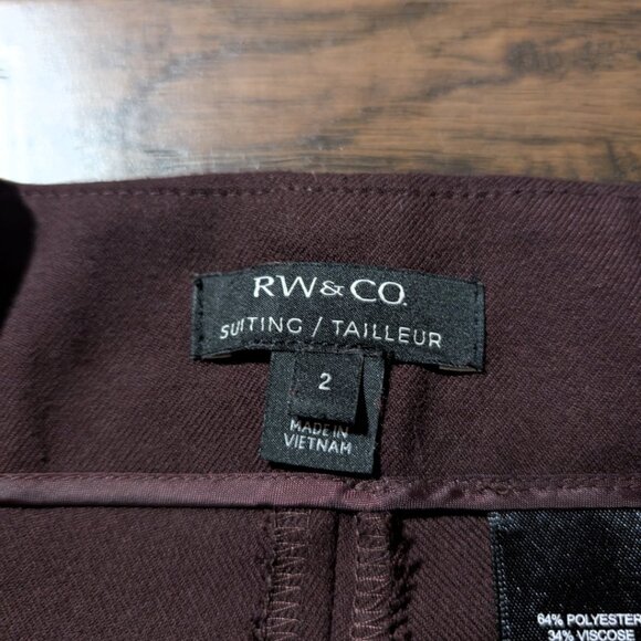 RW&CO ankle length dress pants high waist belted size 2 - Picture 5 of 13